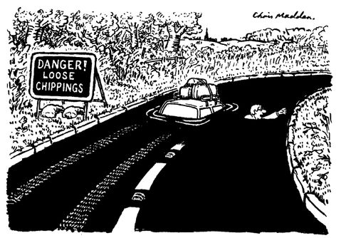 Danger Loose Chippings