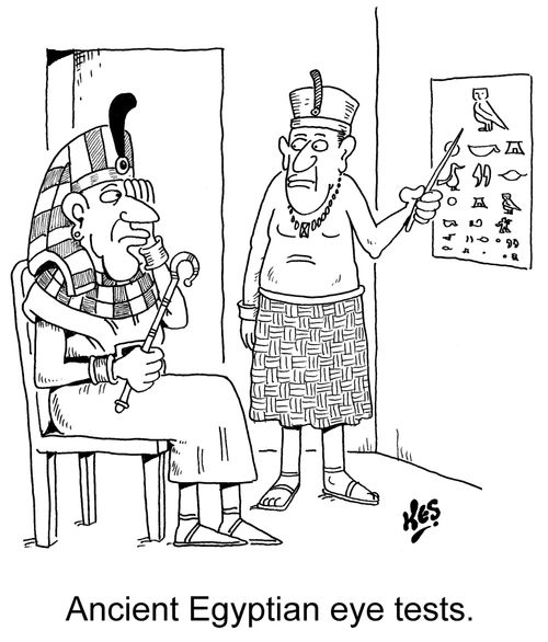 Ancient Egyptian eye tests.