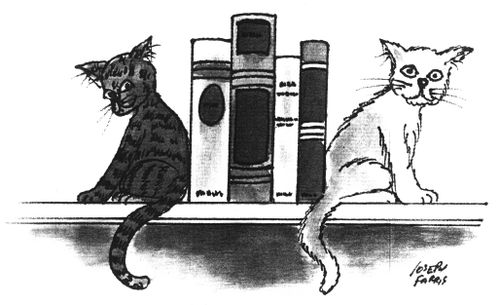 Cat Book Ends.