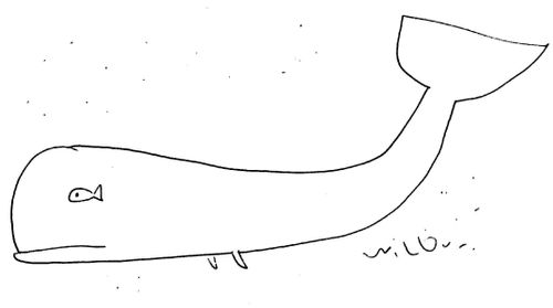 Whale with a fish eye.