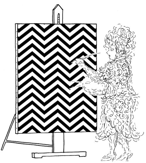 Artist Painting Modern Art.