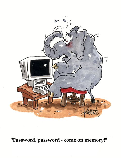 'Password, password - come on memory!'