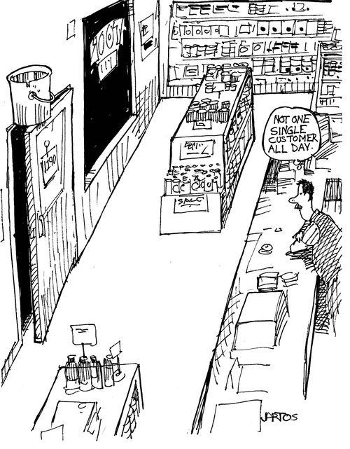 'Not one single customer all day.'
