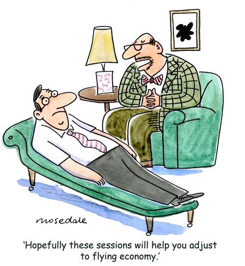 'Hopefully these sessions will help you to adjust to flying economy.'