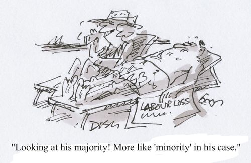 'Looking at his majority! More like 'minority' in his case.'