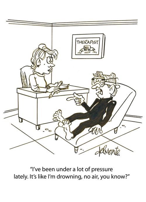 'I've been under a lot of pressure lately. It's like I'm drowning, on air, you know?'