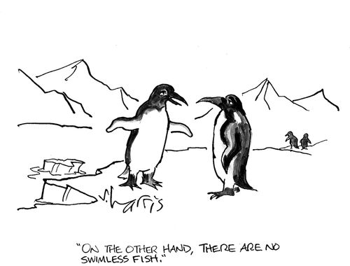 "On the other hand, there are no swimless fish."