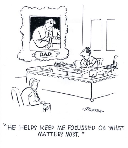 'He helps keep me focused on what matters most.'