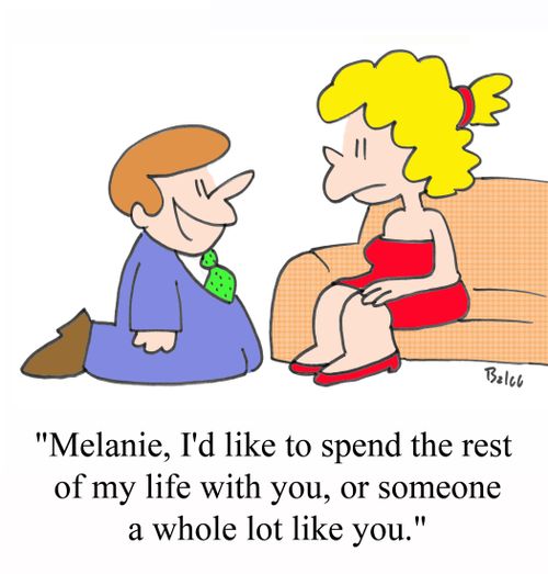 'Melanie, I'd like to spend the rest of my life with you, or someone a whole lot like you.'