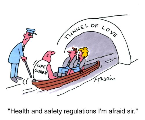 'Health and safety regulations I'm afraid, sir.'