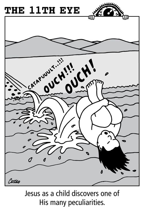 Jesus as a child discovers one of His many peculiarities.