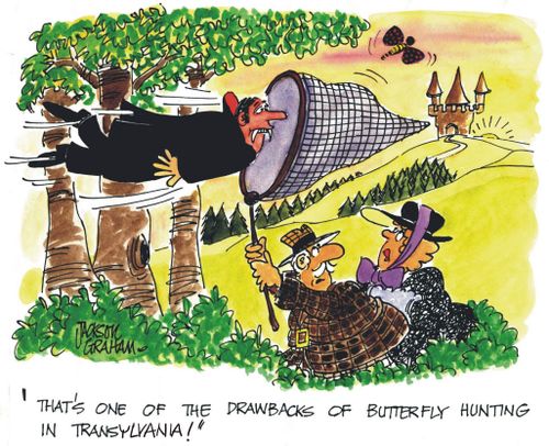 'That's one of the drawbacks of butterfly hunting in Transylvania!'
