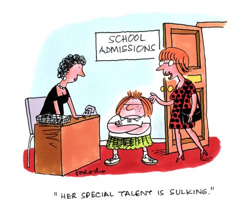 'Her special Talent is sulking.'