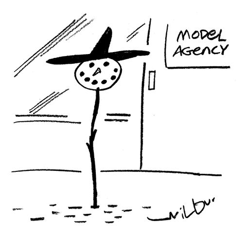 Stick Snowman Auditioning at a Model Agency