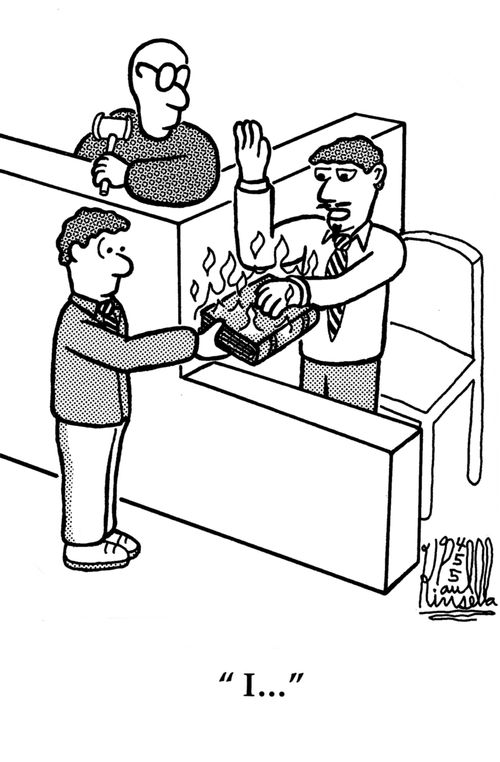 Man's oath in the courtroom sets the bible on fire.