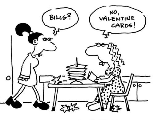 'No, Valentine cards.'