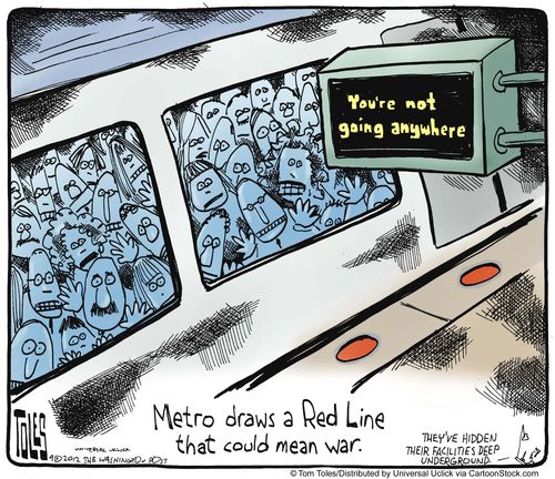 Metro draws a red line that could mean war.