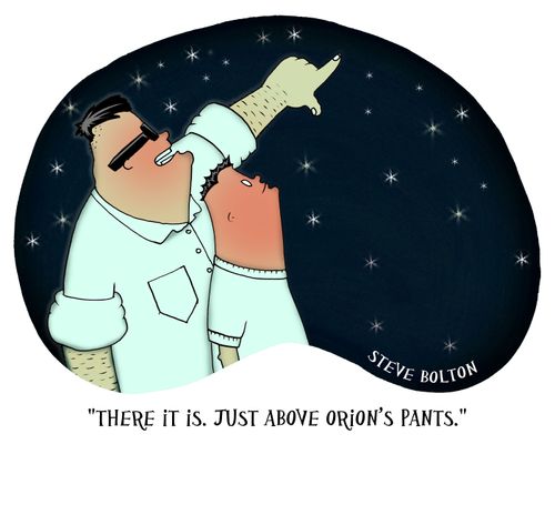 'There it is. Just above Orion's Pants.'