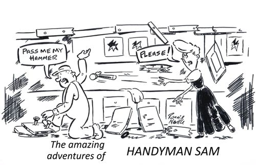 'Pass me the hammer.'