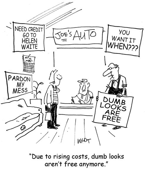 Due to rising costs, dumb looks aren't free anymore.