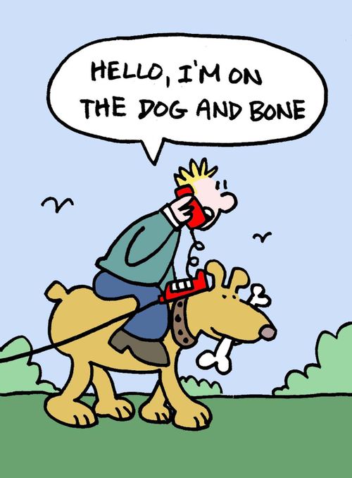 Hello, I'm on the dog and bone.