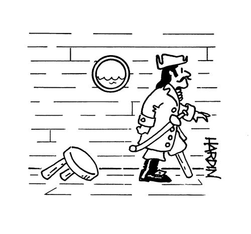 Pirate steals stool leg for his own.
