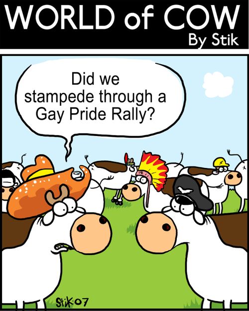 Did we stampede through a Gay Pride Rally?