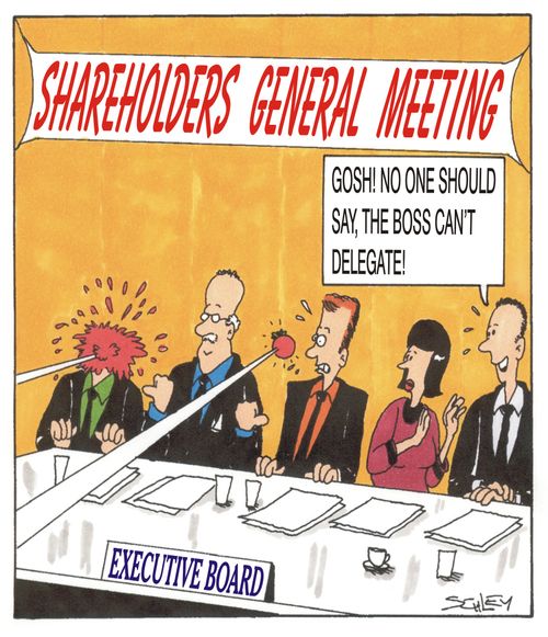 'Nobody can say the boss can't delegate.'