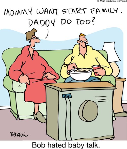Bob hated baby talk.