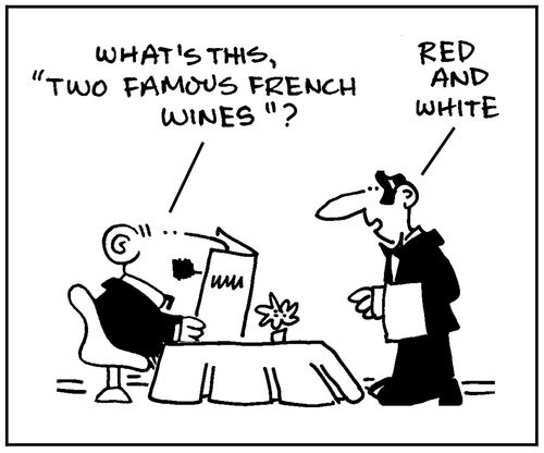 'What's this 'two famous French wines'?'