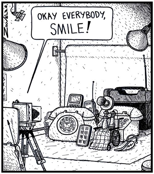 Photographer Phone: 'Okay everybody, SMILE!' 