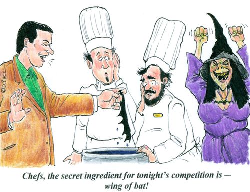 'Chefs, the secret ingredient for tonight's competition is - wing of bat!'