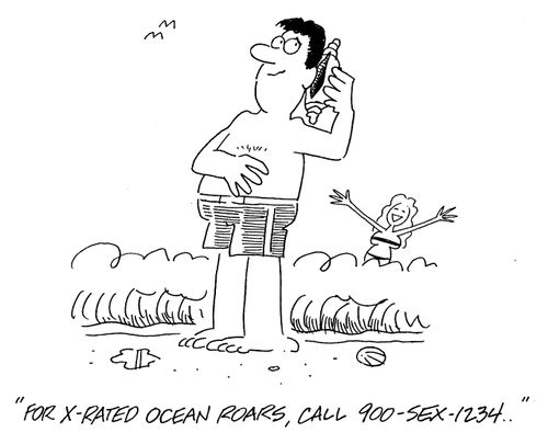 'For x-rated ocean roars, call 900-SEX-1234...'