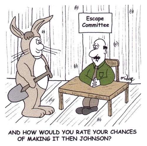 "And how would you rate your chances of making it, then, Johnson?"