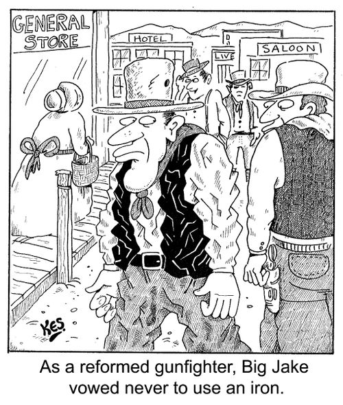 As a reformed gunfight, Big Jake vowed never again to use an iron