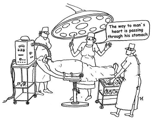 "The way to man's heart is passing through his stomach..."