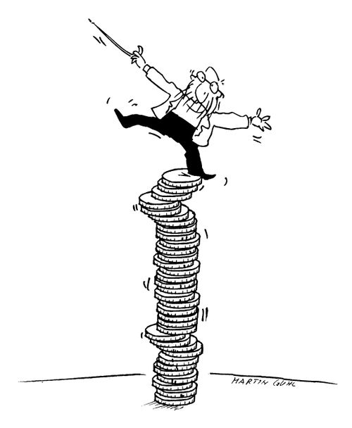 Pensioner trying to balance on his finances