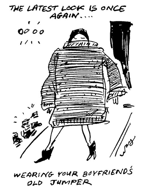 'The latest look is once again wearing your boyfriends old jumper'