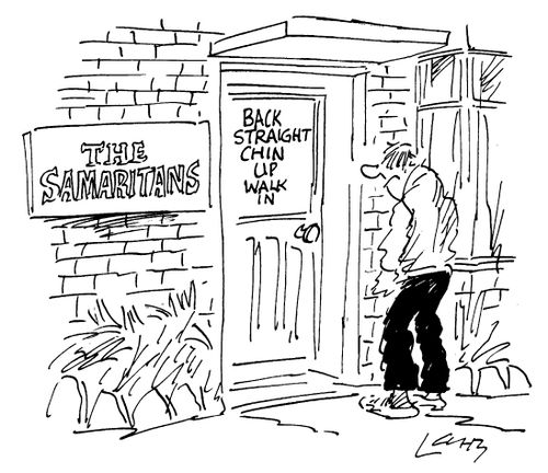 The Samaritans  'Back straight, chin up, walk in'
