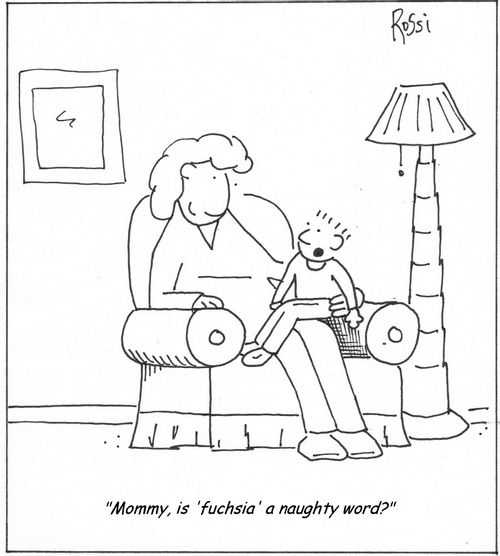 'Mommy, is 'fuchsia' a naughty word?'