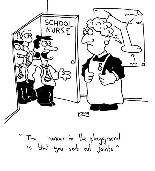 'The rumour in the playground is that you sort out joints.'