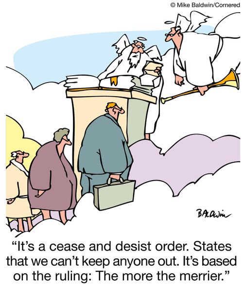 'It's a cease and desist order. States that we can't keep anyone out. It's based on the ruling: The more the merrier.'