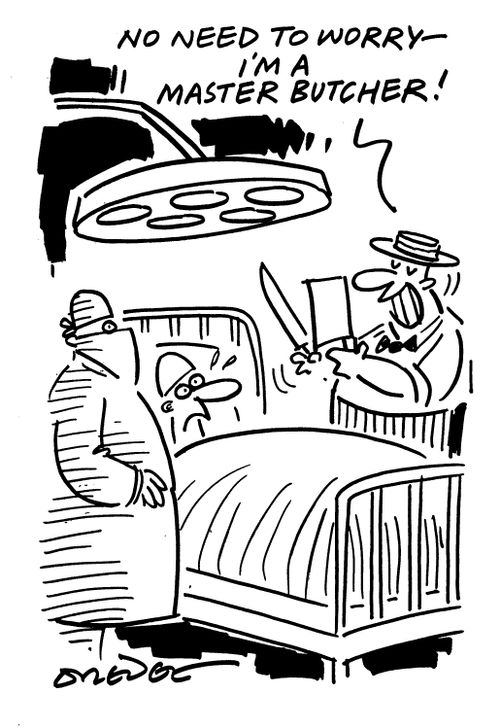 'No need to worry - I'm a master butcher!'