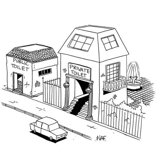 Public Toilet/Private Toilet.