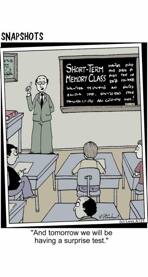 'And tomorrow we will be having a surprise test.'