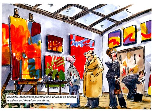 'Beautiful, consummate painterly skill, which we all know is old hat, and therefore, not for us.'