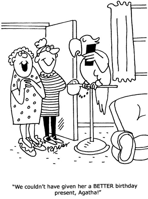 "We couldn't have given her a BETTER birthday present, Agatha!"