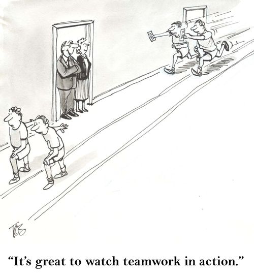 'It's great to watch teamwork in action.'