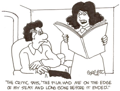 'The critic says, 'the film had me on the edge of my seat and long gone before it ended'.'