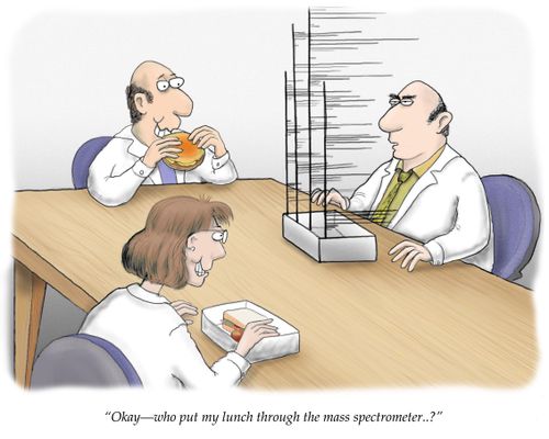 'Okay - who put my lunch through the mass spectrometer.'